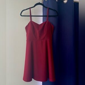 Burgundy skater dress